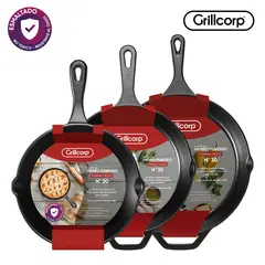 GRILLCORP - Sartenes HF Esmaltado N°20 + N°25 + N°30