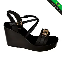 BEBECE - SANDALIA CUÑA T9213-484-4 PRETO