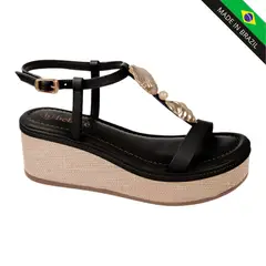 BEBECE - SANDALIA CUÑA T4038-452-11 PRETO