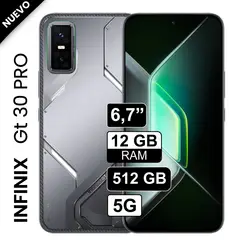 INFINIX - Celular Gt 30 Pro 5G REGISTRADO 512GB 12GB Ram GRIS