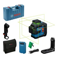 BOSCH - Nivel láser verde gll 80-33 g de 3 líneas 30m + batería 18v
