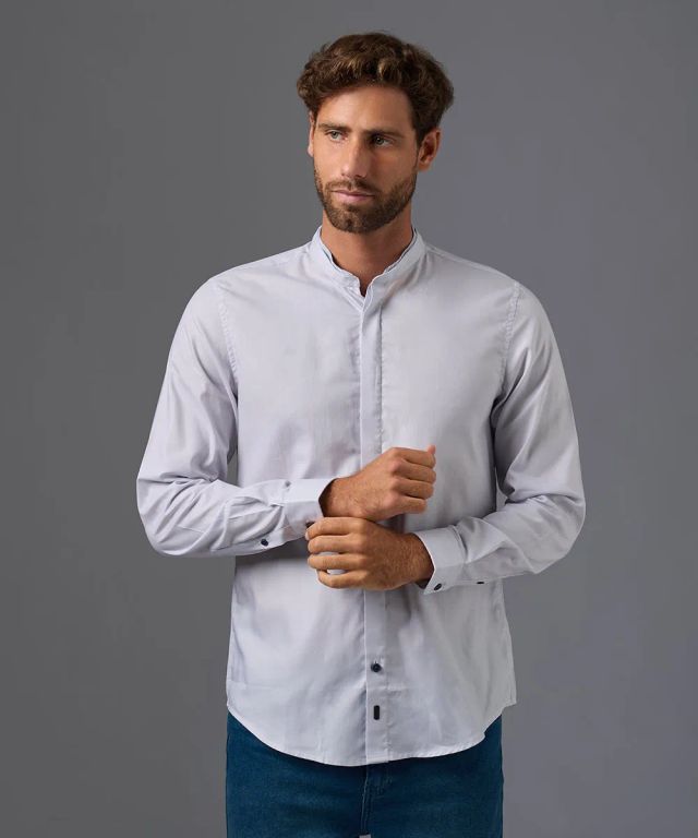 Camisa Manga Larga 100% Algodón Classic Fit Hombre