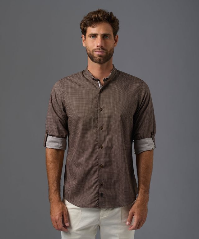 Camisa Manga Larga 100% Algodón Classic Fit Hombre