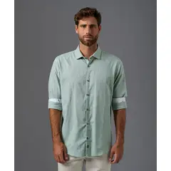 MBO - Camisa Manga Larga 100% Algodón Classic Fit Hombre