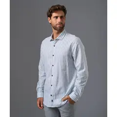 MBO - Camisa Manga Larga 100% Algodón Classic Fit Hombre