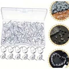 GENERICO - CHINCHES PARA PIZARRA DE CORCHO EN FORMA DE CORAZON TRANSPARETE