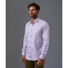MBO - Camisa Manga Larga 100% Algodón Slim Fit Hombre