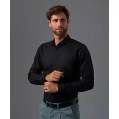 MBO - Camisa Manga Larga 100% Algodón Slim Fit Hombre