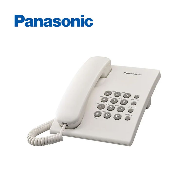 Teléfono Alámbrico Fijo KX-TS500LXW - Blanco