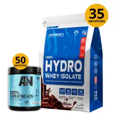 SUPREME NUTRITION - HYDROWHEY ISOLATE DE 1kg CHOCOLATE + CREATINA ADN DE 250GR