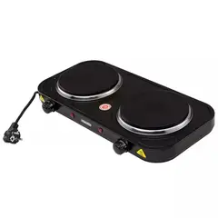 GENERICO - COCINA ELECTRICA DOBLE HORNILLA 3000W PORTATIL ANTIADHERENTE