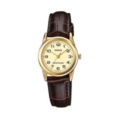CASIO - LTP-V001 - RELOJ PARA MUJER CUERO MARRÓN - CAS-38