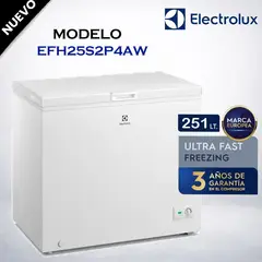 ELECTROLUX - Congelador Horizontal 251 L Blanco – EFH25S2P4AW