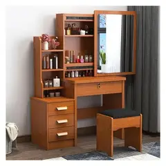 GENERICO - TOCADOR DE MAQUILLAJE CON ESPEJO ILUMINADO Y DESLIZABLE