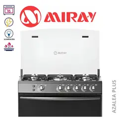 MIRAY - COCINA 5 HORNILLAS NEGRO MOD AZALEA PLUS