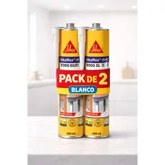 SIKA - PACK 2 SELLADOR + ADHESIVO SIKAFLEX-11F PURFORM BLANCO 300 ML
