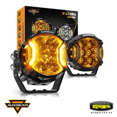 AUXBEAM - 2 FAROS LED 3' 108W 3 MODOS LUZ AMBAR CON DRL AMBAR