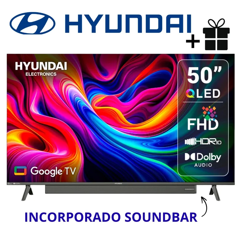 TELEVISOR 50 QLED INCORPORADO SOUNDBAR MOD HYLED5029QFG+ REGALO A. DIGITAL