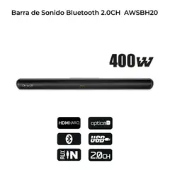 AIWA - SOUND BAR AWSBH20 - 40 WATTS RMS - SONIDO 2.0 STEREO