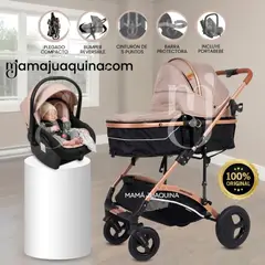 BABY - Coche Moisés Travel System «MADYN ULTRA» con Portabebé Beige