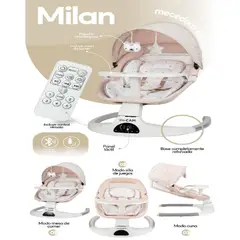 GENERICO - Mecedora para Bebé Musical Automática con Sensor - Biege 2026