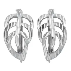 GENERICO - Aretes Mujer Hojas Regalo Joya Acero Plateado