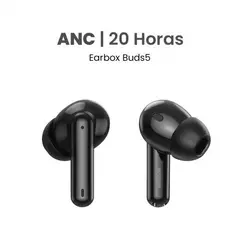 MOVISUN - Audífonos Bluetooth Earbox Buds5 – Cancelación Ruido, Modo Transparencia, Micrófono, Bluetooth 5.3, Hasta 20 h