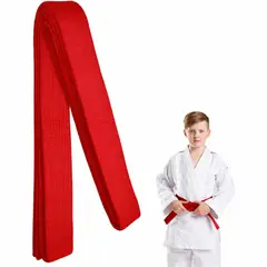 GENERICO - Cinturón Color Rojo Karate o Taekwondo Niños