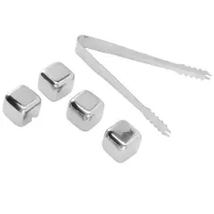 GENERICO - CUBITOS DE HIELO DE ACERO INOXIDABLE PARA WHISKY 8 PACK