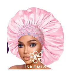 GENERICO - Gorro de Satin Bonnet Grande XL, para dormir en ROSA