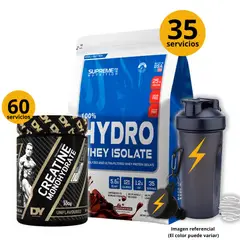 SUPREME NUTRITION - HYDROWHEY ISOLATE DE 1kg CHOCOLATE + CREATINA DY DE 300GR + REGALOS