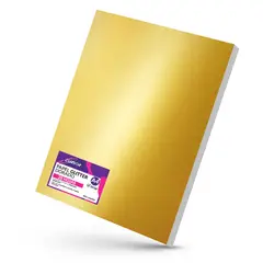GENERICO - Papel Fotográfico Glitter Glossy Dorado 20 hojas A4