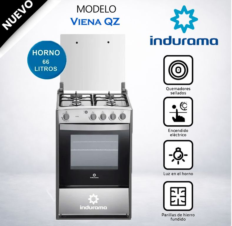 Cocina a Gas Viena QZ 4 Hornillas Croma