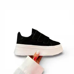 GENERICO - Zapatilla Mujer Plataforma 5 2086L-50 Zapatilla Pega Color Negro