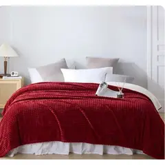 GENERICO - COLCHA DE PIEL DE ANGEL CON CARNERO INVIERNO