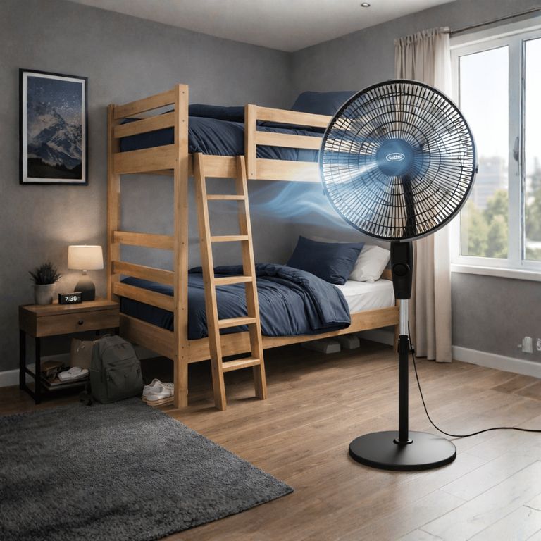 Ventilador de Piso 5 aspas 3 Velocidades Silencioso De plástico 16" 45W AL-16L