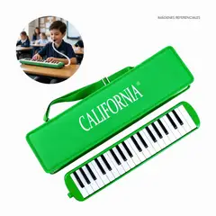 CALIFORNIA - Melódica de 37 teclas "California" - Color Verde con Estuche Rígido