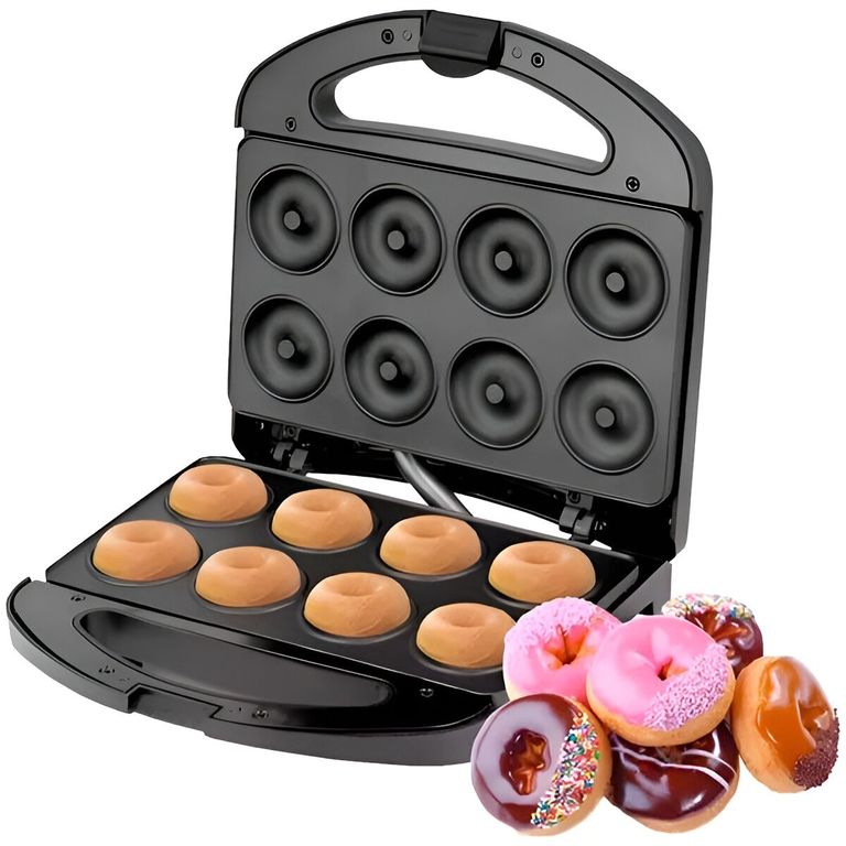 Maquina Boma Para Hacer Mini Donas Antiadherente Negro