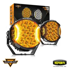AUXBEAM - 2 FAROS LED 7' 226W 3 MODOS LUZ AMBAR CON DRL AMBAR