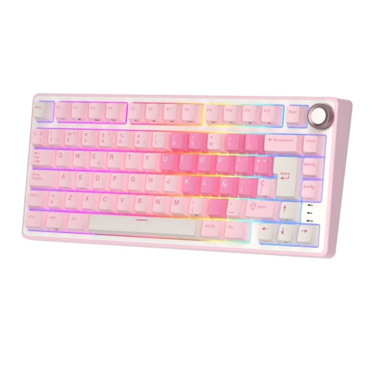 - Teclado R75 Wired 75% Pink Melody Switch Creamy