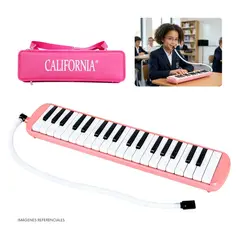 CALIFORNIA - Melódica 37 Teclas con Estuche Rígido - Rosado