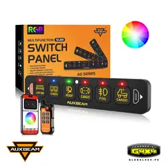AUXBEAM - CONTROLADOR DE LEDS SLIM RGB PARA 6 DISPOSITIVOS 3 MODOS DE LUZ CONTROL REMOTO