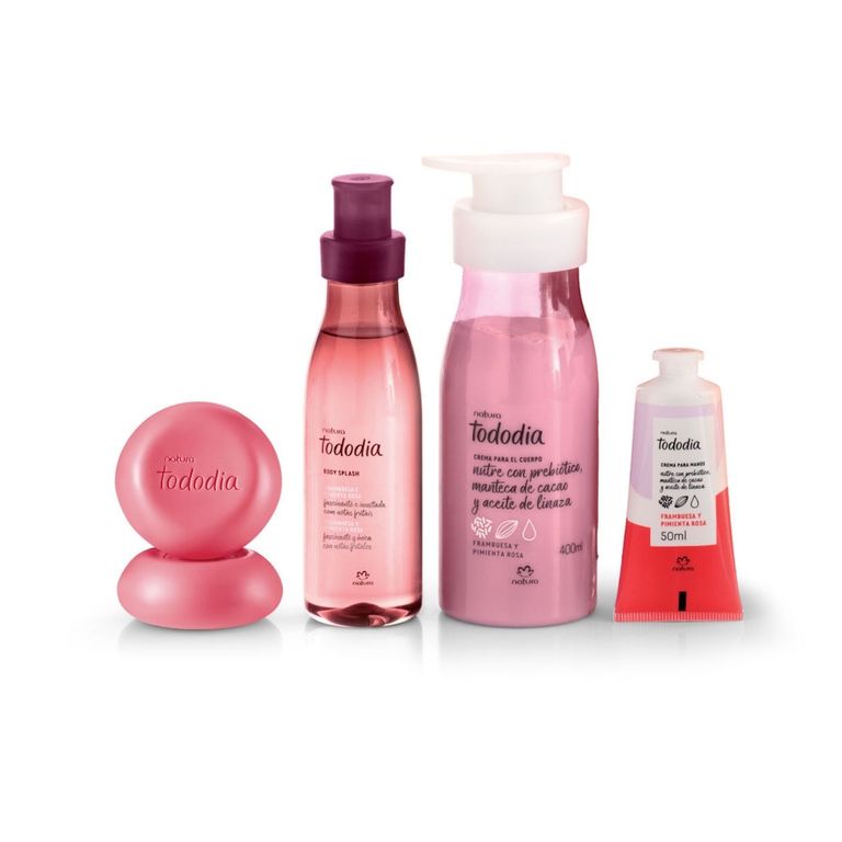 SET FRAMBUESA Y PIMIENTA ROSA
