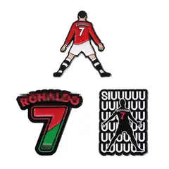 GENERICO - Pines CR7 3 piezas Accesorios Coleccionables de Fútbol