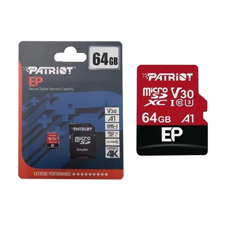 MEMORIA MICRO SD 64G PATRIOT EP V30 A1