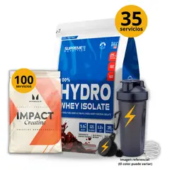 SUPREME NUTRITION - HYDROWHEY ISOLATE DE 1kg CHOCOLATE + CREATINA MYPROTEIN DE 500GR + REGALOS
