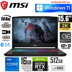 MSI - Laptop Gamer KATANA 15 15.6" Intel® Core i7 14650HX 16GB RAM 512GB GEFORCE RTX5050 B14WEK-001US