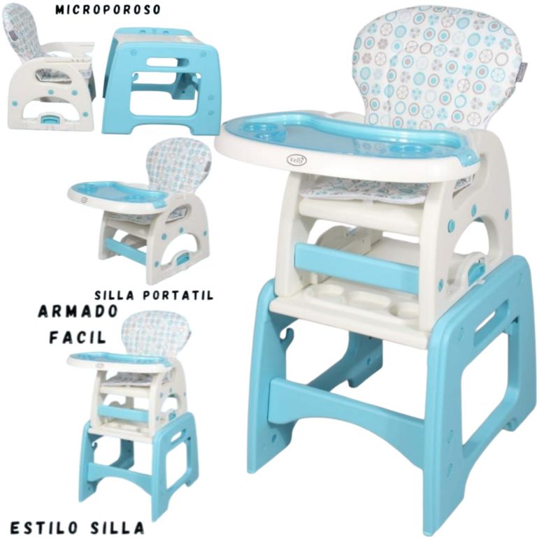 Silla Carpeta respaldar Reclinable 3 en 1 Velly -AZUL