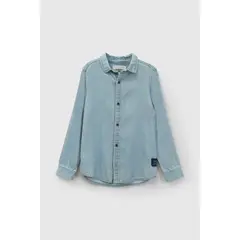 COLLOKY - Camisa Casual Kid Niño Celeste