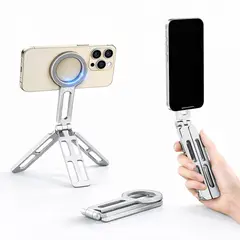 OEM - Soporte Magnético para Celular Trípode Selfie Portátil Compatible Magsafe Incluye Aro Universal